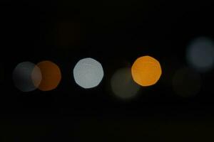 Night lights blurred rounds background photo