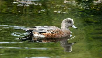 un Pato nadando en el agua foto