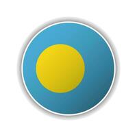 Abstract Circle Palau Flag Icon vector