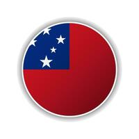 resumen circulo Samoa bandera icono vector