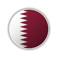 Abstract Circle Qatar Flag Icon vector