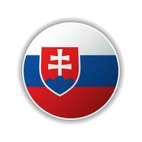 Abstract Circle Slovakia Flag Icon vector