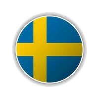 Abstract Circle Sweden Flag Icon vector