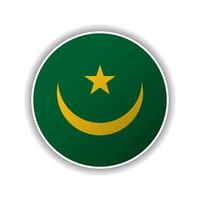 Abstract Circle Mauritania Flag Icon vector