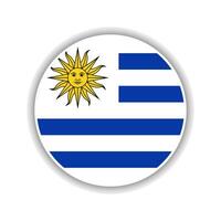 Abstract Circle Uruguay Flag Icon vector