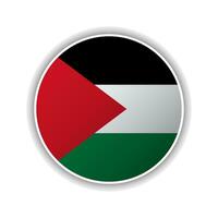 Abstract Circle Palestine Flag Icon vector