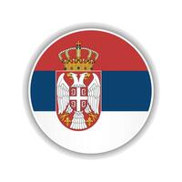 Abstract Circle Serbia Flag Icon vector