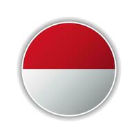 Abstract Circle Indonesia Flag Icon vector