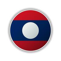 Abstract Circle Laos Flag Icon vector