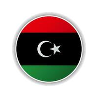 Abstract Circle Libya Flag Icon vector