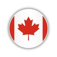 Abstract Circle Canada Flag Icon vector