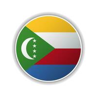 Abstract Circle Comoros Flag Icon vector