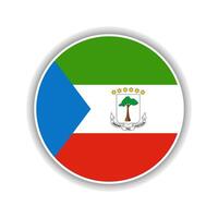 Abstract Circle Equatorial Guinea Flag Icon vector