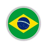 Abstract Circle Brazil Flag Icon vector