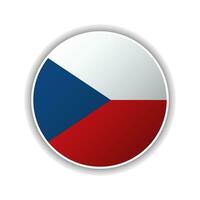 Abstract Circle Czech Republic Flag Icon vector