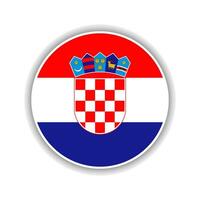 Abstract Circle Croatia Flag Icon vector