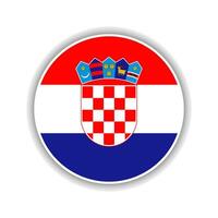 Abstract Circle Croatia Flag Icon vector