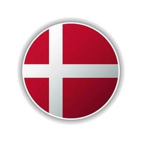 Abstract Circle Denmark Flag Icon vector