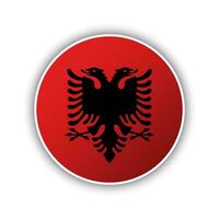 Abstract Circle Albania Flag Icon vector