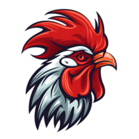 Rooster Artistic Style Painting Drawing Cartoon Style Illustration No Background Perfect for Print on Demand Merchandise AI Generative png