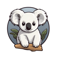 Koala Karikatur Stil Illustration künstlerisch Stil Gemälde Zeichnung Nein Hintergrund perfekt zum drucken auf Nachfrage Fan-Shop ai generativ png