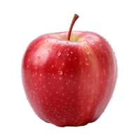 ai generiert Apfel png ein Apfel isoliert rot Apfel transparent Hintergrund