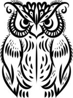 Abstract owl tattoo vector