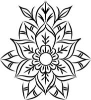 Tribal tattoo of a flower vector