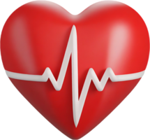 heart and heartbeat. AI Generated png