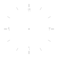 Clock Face use Arabic Number or Numerals, Simple and Modern Style. Can use for Decoration, Background, Interior, Exterior, Pictogram, Website or Graphic Design Element. Format PNG