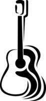Acoustic guitar tattoo vector