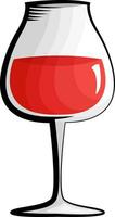 Glass of wine tattoo vector