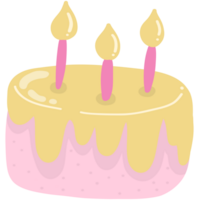 Birthday Cake With Candles Illustration png