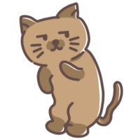 Curious Brow Cat Cartoon png