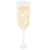 glas champagne illustratie png