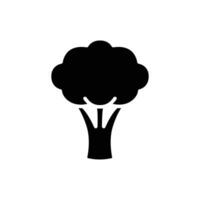 brócoli icono. sencillo sólido estilo. verdura, planta, saludable, natural, orgánico, dieta, fresco, comida concepto. negro silueta, glifo símbolo. vector ilustración aislado en blanco antecedentes.