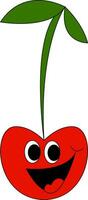 Happy cherry clip-art vector