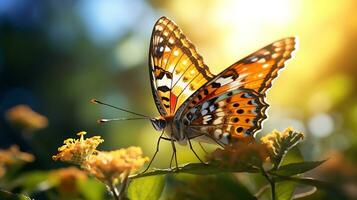 Beautiful natural place in the butterfly generated by Ai photo