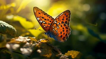 Beautiful natural place in the butterfly generated by Ai photo