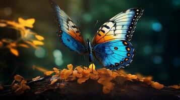 Beautiful natural place in the butterfly generated by Ai photo