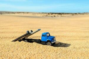 toy truck in the desert photo