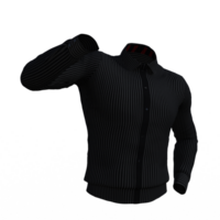 Preto camisa isolado pose png