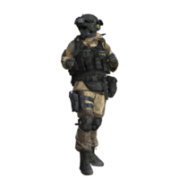 un' soldato nel un' militare uniforme e casco png