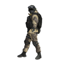 a soldier in a military uniform and helmet png