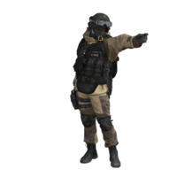 un soldado en un militar uniforme y casco png