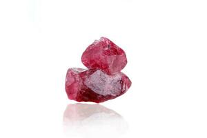 macro mineral stone Spinel on a white background photo