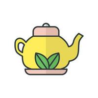 té maceta icono vector diseño plantillas sencillo y moderno