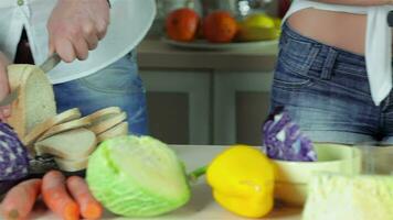 stänga upp matlagning vegetabiliska grytor video