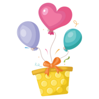 anniversaire cadeau ballon png