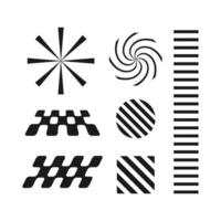 Streetwear Y2K Fashion Design Futuristic Retro vector